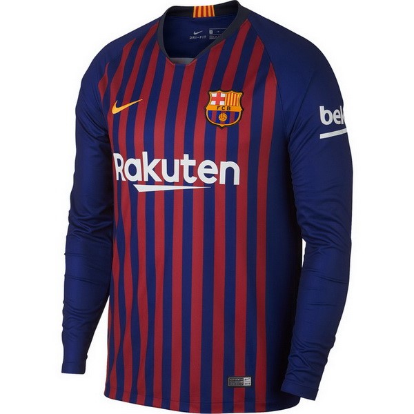 Camiseta Barcelona 1ª ML 2018/19 Rojo Azul